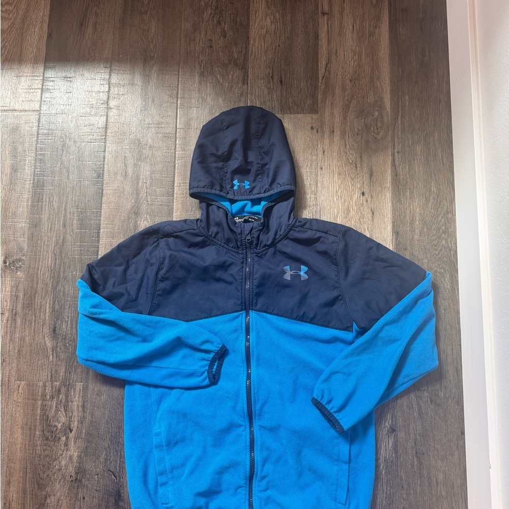 Under Armour Boys Navy and Blue Hooded Jacket
